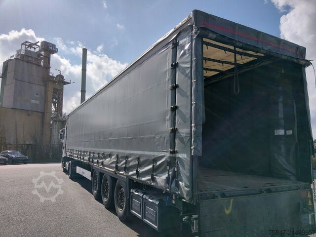 Atvira puspriekabė su tentu Krone SDP 27 eLB4-CS Heckverbreiterung