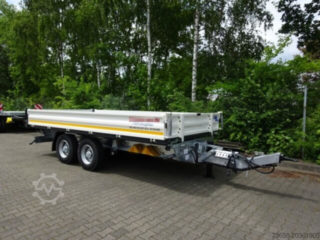 Tipper trailer Möslein TTD 11 Weiß neuer Tandem 3- Seitenkipper Tieflader-- Neufahrzeug --