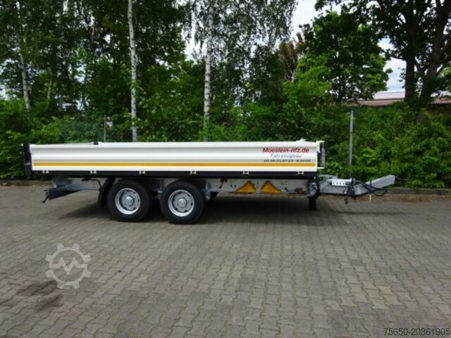 Tipper trailer Möslein TTD 11 Weiß neuer Tandem 3- Seitenkipper Tieflader-- Neufahrzeug --