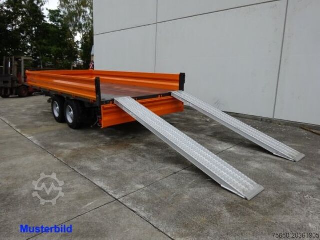 Tipper trailer Möslein TTD 11 Weiß neuer Tandem 3- Seitenkipper Tieflader-- Neufahrzeug --
