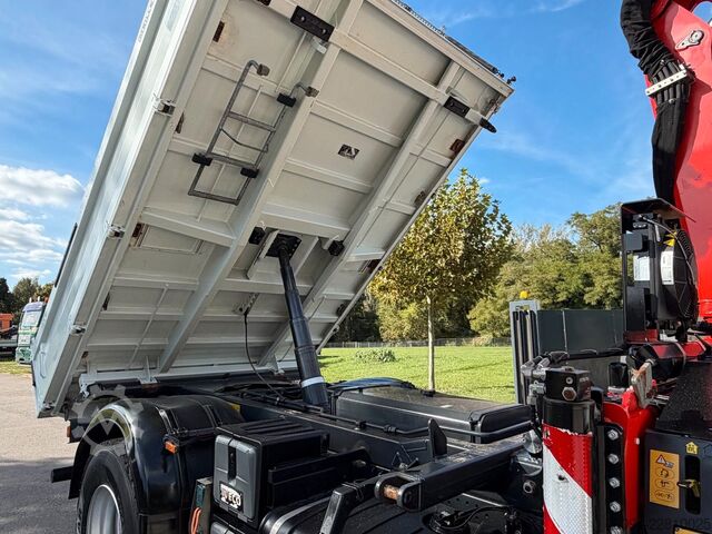 Camião basculante IVECO Eurocargo 180-320 KRAN 14m FUNK KIPPER AHK