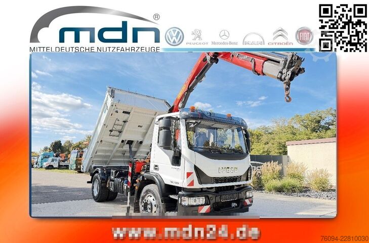Dreiseitenkipper LKW IVECO Eurocargo 180-320 KRAN 14m FUNK KIPPER AHK