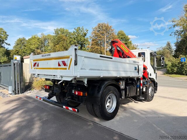 Dreiseitenkipper LKW IVECO Eurocargo 180-320 KRAN 14m FUNK KIPPER AHK