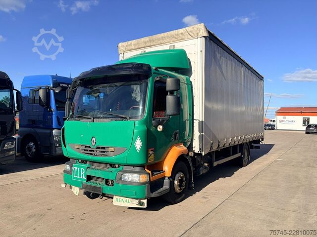 Truk bak datar dengan terpal RENAULT MIDLUM 290 DXI / SCHLAFKABINE / EURO 5