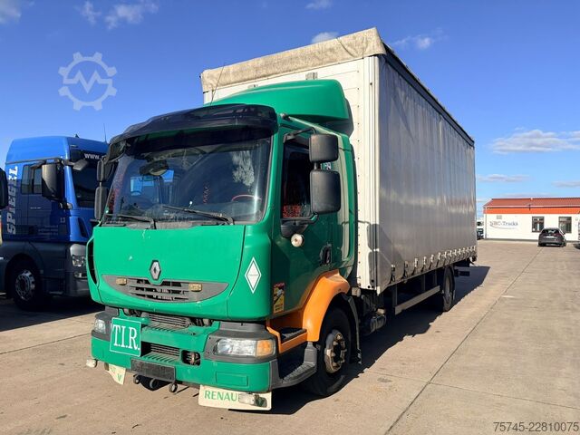 Truk bak datar dengan terpal RENAULT MIDLUM 290 DXI / SCHLAFKABINE / EURO 5