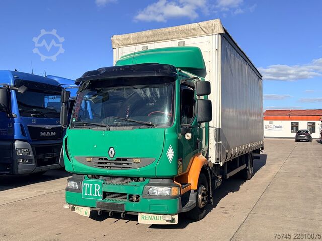 Truk bak datar dengan terpal RENAULT MIDLUM 290 DXI / SCHLAFKABINE / EURO 5