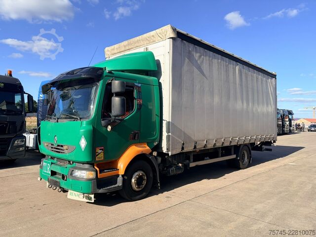 Truk bak datar dengan terpal RENAULT MIDLUM 290 DXI / SCHLAFKABINE / EURO 5