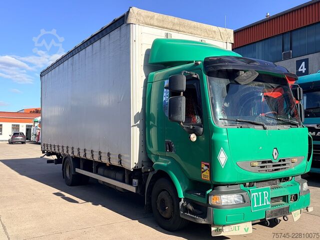 Truk bak datar dengan terpal RENAULT MIDLUM 290 DXI / SCHLAFKABINE / EURO 5