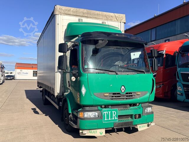 Truk bak datar dengan terpal RENAULT MIDLUM 290 DXI / SCHLAFKABINE / EURO 5