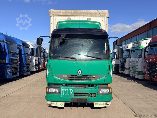Truk bak datar dengan terpal RENAULT MIDLUM 290 DXI / SCHLAFKABINE / EURO 5