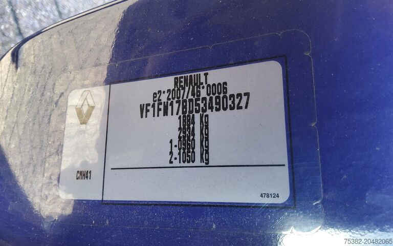 Furgon kuti Renault Kangoo 75 PK EURO 5 - ACHTERKLEP - VR-621-N