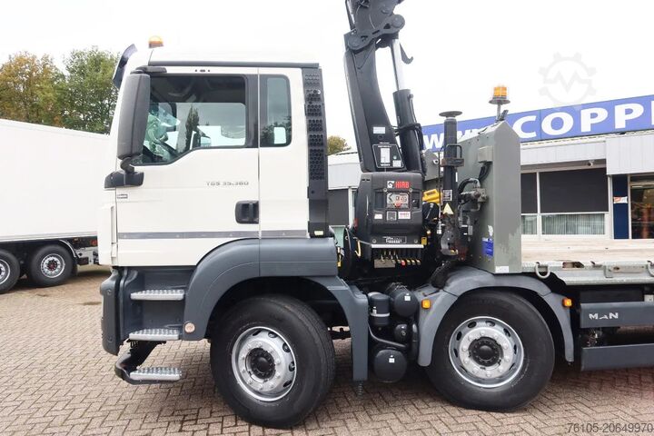 شاحنة رافعة MAN TGS 35.360 Kraanwagen + oprijwagen Hiab 228 E3