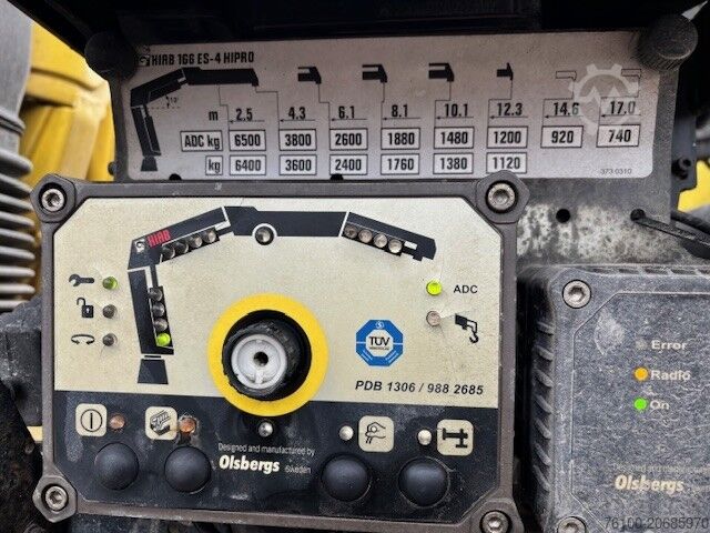 Camion à trois côtés basculants MAN 33.480 Kipper+HIAB 166-4