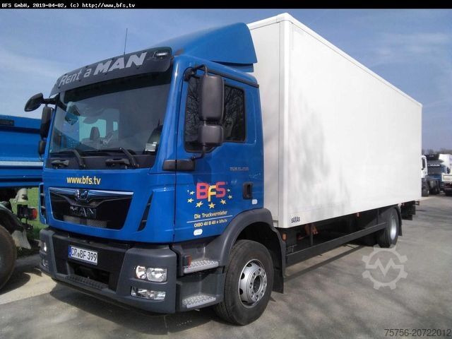 Box truck MAN TGM 15.250 4x2 BL Koffer LBW