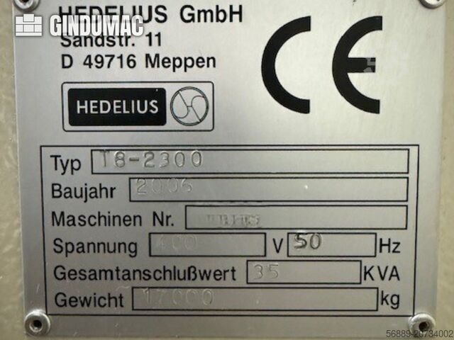 Вертикальный обрабатывающий центр HEDELIUS T8 - 2300
