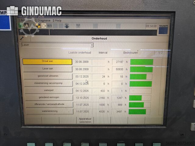 CO2 lāzera griešanas iekārta TRUMPF TruLaser 2030