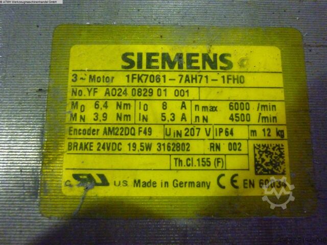 Motors SIEMENS 1FK7061-7AH71-1FH0