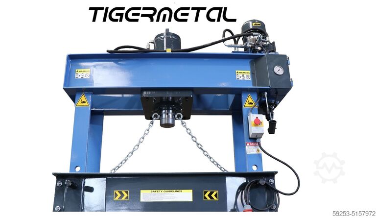 Műhely sajtó hidraulikus 100t Tigermetal Hydraulische Werkstattpresse 100 Tonnen