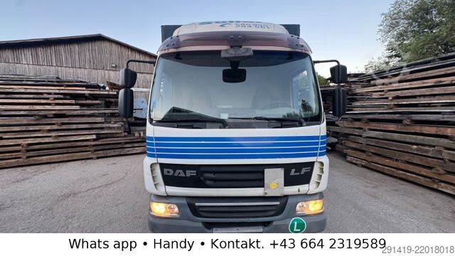 平板卡车带帆布篷布 DAF 45.160 4x2 Euro 5 EEV Pritsche Plane Bj 2009