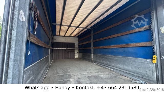 平板卡车带帆布篷布 DAF 45.160 4x2 Euro 5 EEV Pritsche Plane Bj 2009