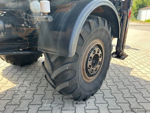 Камион с платформа UNIMOG U 1650 / Atlas 130.1 / Greifer / Winde
