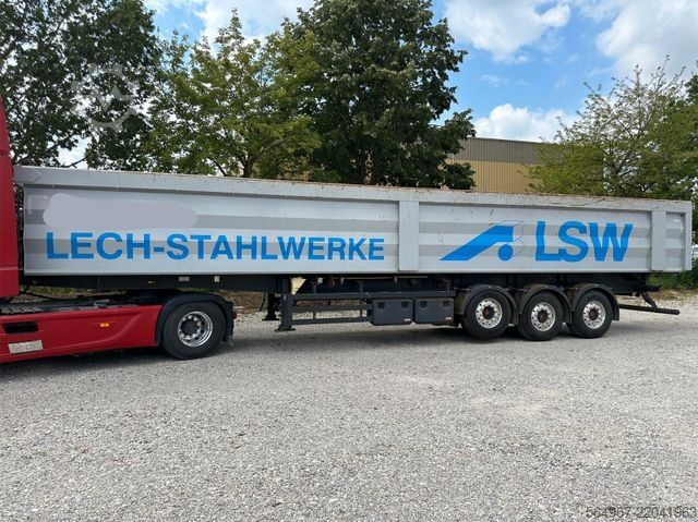Trailer truk bak jungkit REISCH RHKS-3-SG13 Kippmulde 50m3 Schrottmulde Abbruch