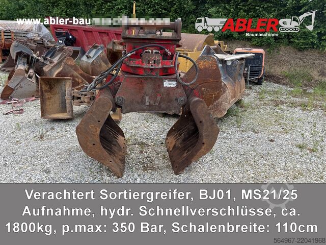 Schalengreifer Verachtert Sortiergreifer MS21/25 hydr. Schnellvers