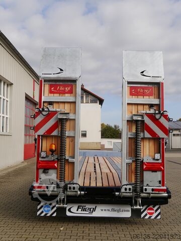 Remolque de plataforma baja Fliegl Tiefladeanhänger DTS 300 L=6,5 m Luft/FH