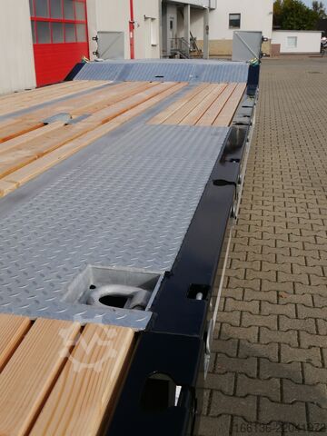 Remolque de plataforma baja Fliegl Tiefladeanhänger DTS 300 L=6,5 m Luft/FH