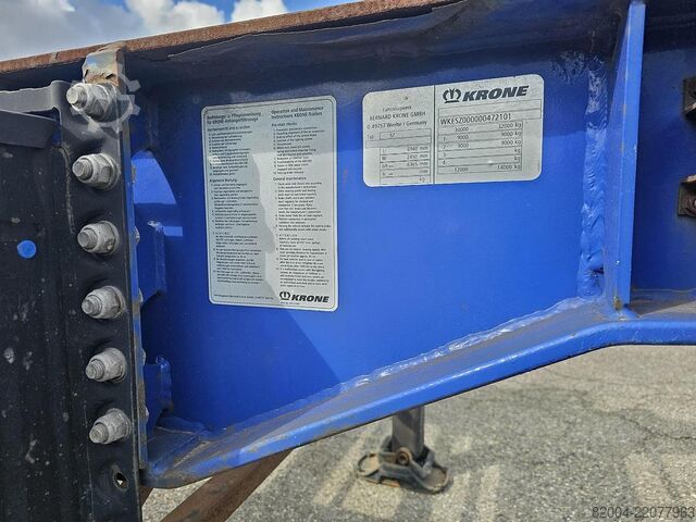 Transporte de contenedores KRONE F.ATL 20-BPW DRUM-STEEL SPRINGS.