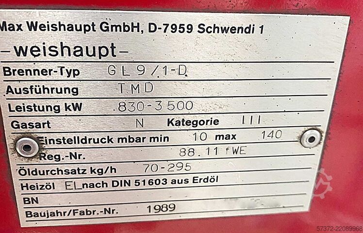 Dampkedel Loos/Weishaupt FT.C 3/GL9-1-D
