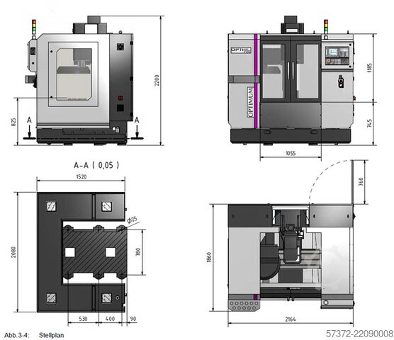 CNC fræsemaskine Optimum OPTI mill F 105