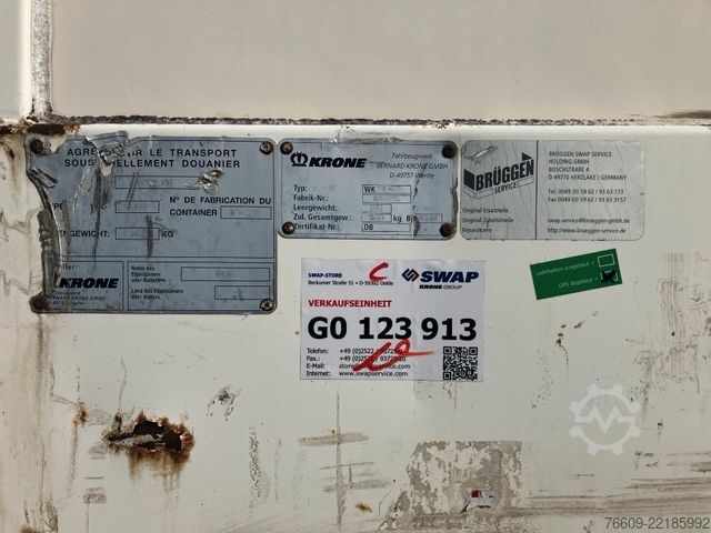 Udskiftelig karrosseritrailer KRONE Wechselbrücke Koffer