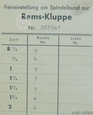 Thread cutting head with Strehler jaws REMS 1/2"-2" Zoll