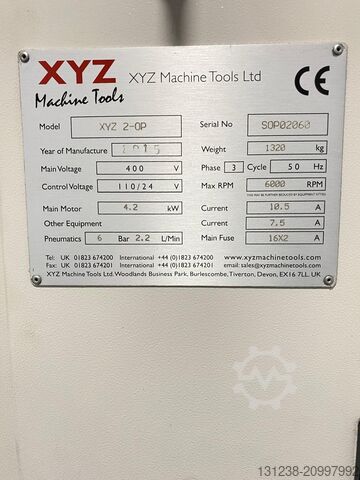 Fräsmaskin XYZ Machine Tools 2-OP VMC