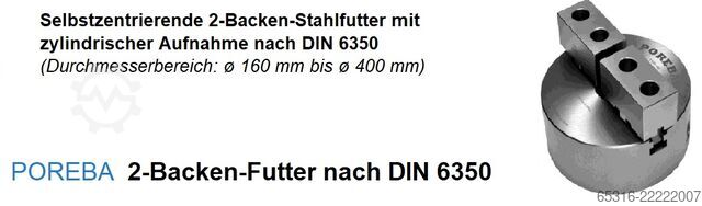 Three-jaw chuck / faceplates POREBA Futter/Planscheibe