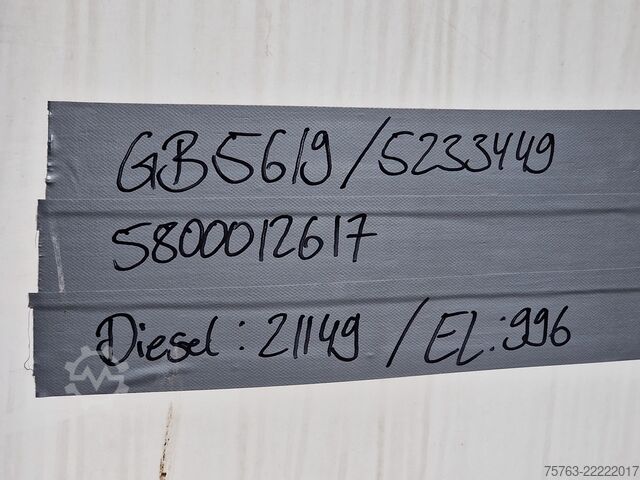 冷却システム Schmitz Cargobull 5x Frigo engine TKM