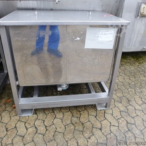 V2A স্টেইনলেস স্টিলের ৫৯০ লিটার বাল্ক উপাদান কনটেইনার  9329