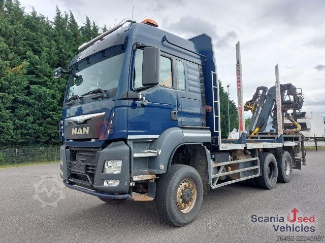 কাঠ পরিবহন ট্রাক MAN TGS 33.480 BB 6x6  Holztransporter