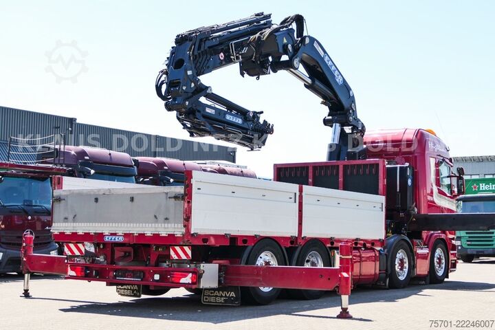Camion plateau SCANIA R 490 Pritsche Kran Effer Funk Lift-/Lenkachse
