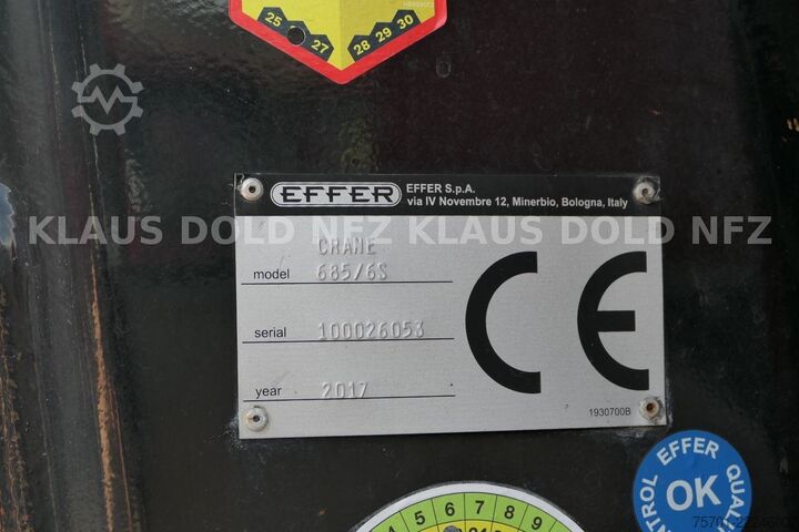 Camion plateau SCANIA R 490 Pritsche Kran Effer Funk Lift-/Lenkachse