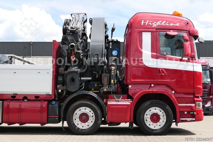 Camion plateau SCANIA R 490 Pritsche Kran Effer Funk Lift-/Lenkachse
