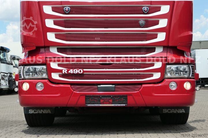 Camion plateau SCANIA R 490 Pritsche Kran Effer Funk Lift-/Lenkachse