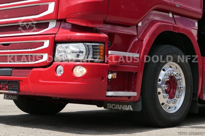 Camion plateau SCANIA R 490 Pritsche Kran Effer Funk Lift-/Lenkachse