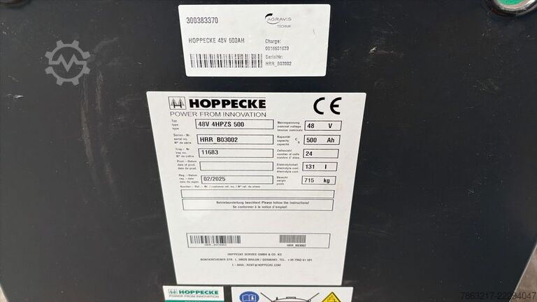 Batteria di azionamento Hoppecke 48V 4HPZS 500