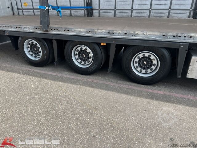 Brandalı açık yarı römork SCHMITZ CARGOBULL SCB*UNFALL*Mega Tautliner*Hubdach*
