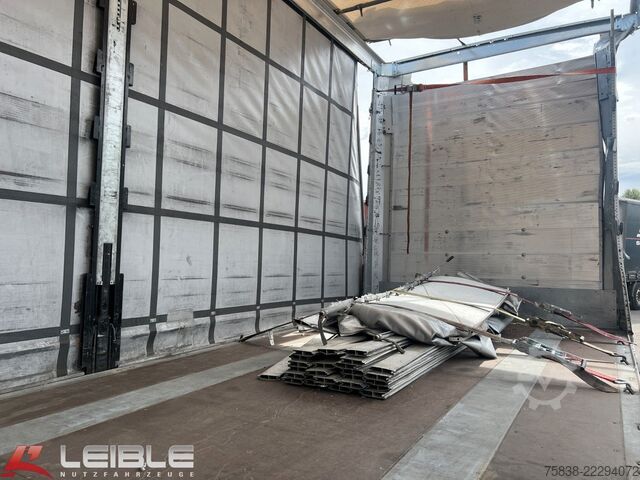 Brandalı açık yarı römork SCHMITZ CARGOBULL SCB*UNFALL*Mega Tautliner*Hubdach*