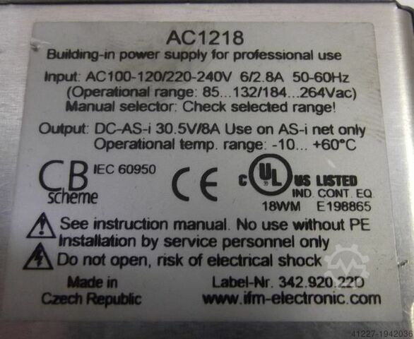 電源 ifm AS-i Power Supply AC1218