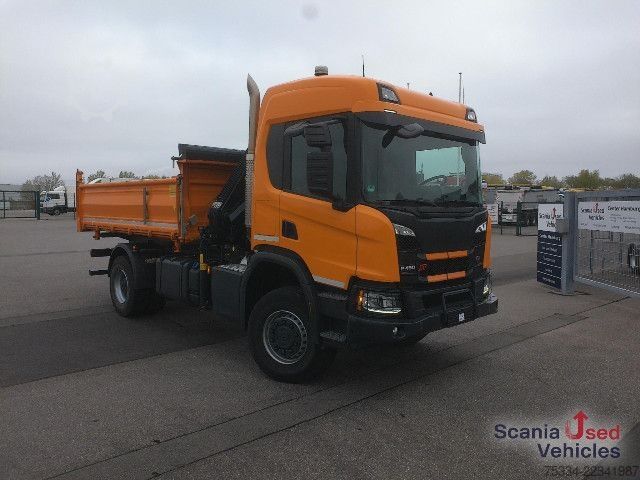 三向自卸卡车 Scania P 450 B4x4HZ ALLRAD HIAB X-HIDUO 108 E-3U