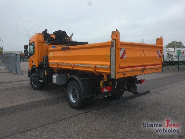 三向自卸卡车 Scania P 450 B4x4HZ ALLRAD HIAB X-HIDUO 108 E-3U